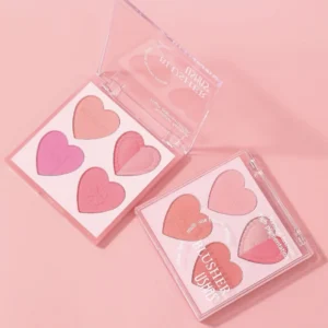 پلت های رژگونه هایلایتر ۴تایی قلبی یوشاز