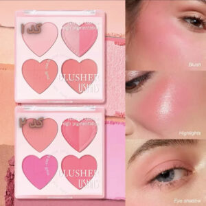 پلت های رژگونه هایلایتر ۴تایی قلبی یوشاز